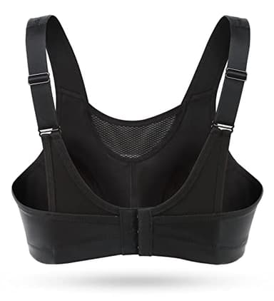 Wingslove Women's Full Coverage High Impact Wirefree Workout Non Padded Sports Bra Bounce Control (Black,36DDD) - Image 3