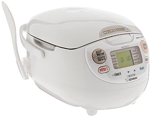 Zojirushi NS-ZCC10 5-1/2-Cup Neuro Fuzzy Rice Cooker and Warmer, Premium White - Image 1