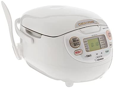 Zojirushi NS-ZCC10 5-1/2-Cup Neuro Fuzzy Rice Cooker and Warmer, Premium White - Image 1