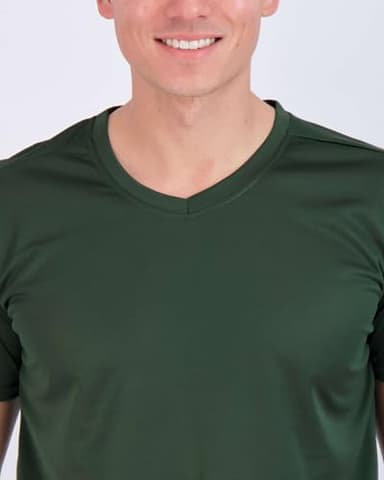 Real Essentials 5 Pack: Men's Mesh Quick Dry Short Sleeve V-Neck T-Shirt - Athletic Performance (Available in Big & Tall)- Set 9, 4XLT - Image 3