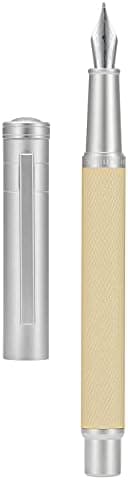 Hongdian White Forest Fountain Pen Blade Nib Classic Design Calligraphy Pen with Converter and Metal Pen Case Set - Image 3