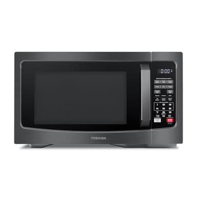 TOSHIBA EM131A5C-BS Countertop Microwave Ovens 1.2 Cu Ft, 12.4" Removable Turntable Smart Humidity Sensor 12 Auto Menus Mute Function ECO Mode Easy Clean Interior Black Color 1000W - Image 1