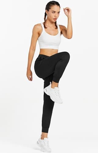 Libin Joggers for Women Petite/Regular/Tall Dance Sweatpants Athletic Workout Tapered Lounge Casual Teacher Pants for Running Yoga Cloths, Black M - Image 4