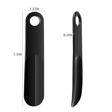 Untrytb 2 Pack Shoe Horn, Premium Shoe Horns for Men or Women, Small Shoe Spoon for Kids, Shoehorns for Boot jacks, Shoe Helper or Stick for Travel and Home Use, Plastic Show Horn 7.5 IN - Image 2