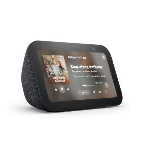 Like-New Amazon Echo Show 5 (newest model), Smart display with 2x the bass and clearer sound, Charcoal - Image 1