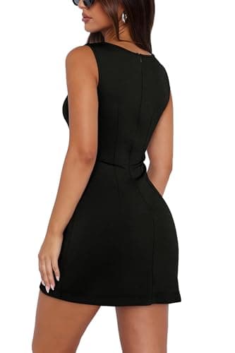 WIHOLL Black Plus Size Summer Dresses Short Formal Cocktail Dresses for Women 2025 Wedding Guest Date Night Business Casual Outfits Bodycon Vestidos Casuales para Mujer 2XL - Image 3