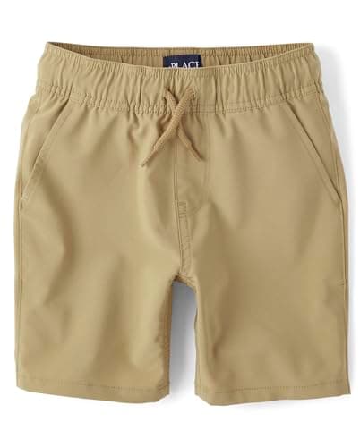 The Children's Place,Boys,Uniform Quick Dry Jogger Shorts,Flax,8