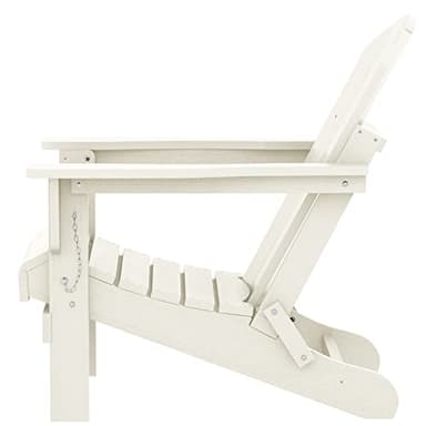 SERWALL Adirondack Chair - Folding Adirondack Chairs HIPS Outdoor Chairs Set of 6 Weather Resistant- White - Image 11