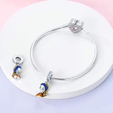 Parmuz 925 Sterling Silver Charms for Bracelets and Necklaces Glass Butterfly Star Moon Cute Cat Lucky Bracelet Charm Beads Aesthetic Peandant gift for woman - Image 2