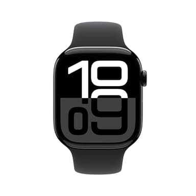 Apple Watch Series 10 [GPS + Cellular 46mm case] Smartwatch with Jet Black Aluminum Case with Black Sport Band - M/L. Fitness Tracker, ECG App, Always-On Retina Display, Water Resistant - Image 3