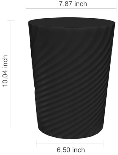 DAJITRE 1.8 Gallon Small Trash Can Wastebasket Recycling Bin Slim Profile for Compact Spaces Bathroom, Office, Bedroom, Kitchen (1.8 Gallon-2pack, Black) - Image 8