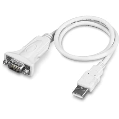 TRENDnet USB to Serial 9-Pin Converter Cable, TU-S9, USB to RS232 Serial Adapter, Supports Windows & Mac, 64cm (25 in.) Cable Length, NDAA Compliant, Plug & Play, White - Image 1