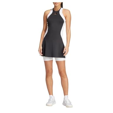 adidas Women's Tennis Premium Dress, Black/White - Image 1