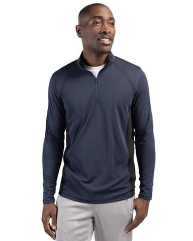 Clique Ice Pique Colorblock Mens Half Zip Tech Pullover, Titan, L - Image 3