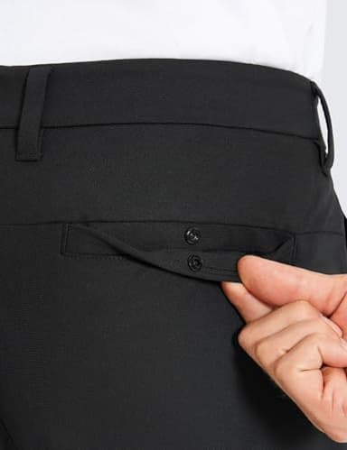 CRZ YOGA Men's All Day Comfy Golf Pants - 34" Quick Dry Lightweight Work Casual Trousers with Pockets Black 34W x 34L - Image 6