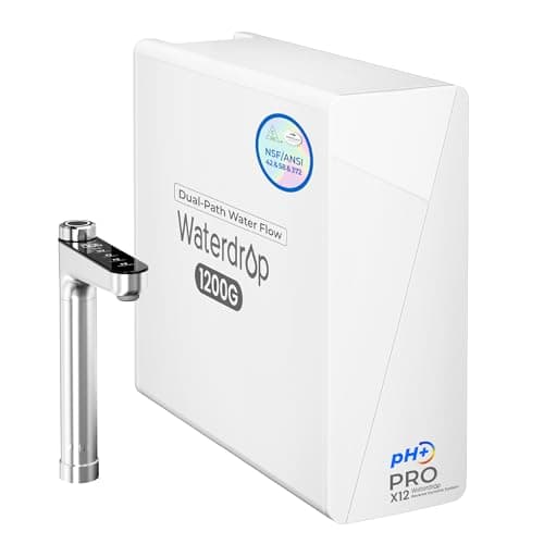 [ Dual Flow ] Waterdrop X12-PRO 1200 GPD Reverse Osmosis Water Filter, Alkaline Mineral pH+, NSF/ANSI 58&372 Certified, Tankless Reverse Osmosis System, 11-Stage, Smart Faucet, BPA Free - Image 1