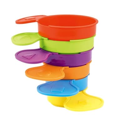 Bath Toys, 14 PCS | Safe & Educational Stacking Cups and Spoons with Numbers | Mold Free & Easy Grip Bath Toys for Baby and Toddler | Bathtub Water Toys with Early Learning Color & Shape Recognition - Image 6