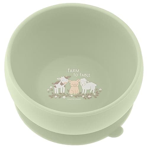 Stephen Joseph, Silicone Baby Bowls, Suction Bowl, Stay Put Suction Bowl, First Stage Self Feeding, Farm - Image 1