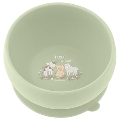 Stephen Joseph, Silicone Baby Bowls, Suction Bowl, Stay Put Suction Bowl, First Stage Self Feeding, Farm - Image 1