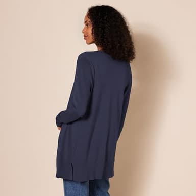 Amazon Essentials Women's Lightweight Open-Front Cardigan Sweater (Available in Plus Size), Navy, 6X - Image 3