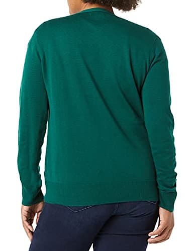 Amazon Essentials Women's Lightweight V-Neck Cardigan Sweater (Available in Plus Size), Dark Green, X-Small - Image 5