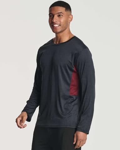 Real Essentials 4 Pack Mens Long Sleeve Shirts T-Shirt Fishing Athletic Workout Hiking UV UPF SPF Sun Protection Work Quick Dry Dri Fit Gym Tee Shirt Active Running Sport Tops Camisas Construction - Image 2