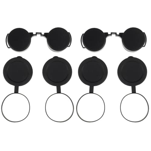 Homoyoyo 6Pcs Optics Binocular Caps Rubber Objective Binocular Lens Covers Rubber Eyepiece Cover Replacement Objective Lens Caps Set Black for Monoculars and Telescopes - Accessories 4.72X2.36X0.39In - Image 1