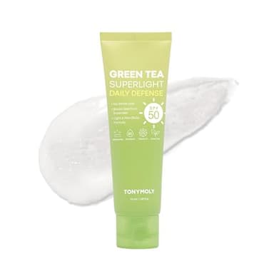 TONYMOLY Green Tea Korean Sunscreen SPF 50 – Non-Greasy Broad Spectrum Face Sunscreen with Niacinamide, Panthenol & Hyaluronic Acid, Travel Size 50ml - Image 1