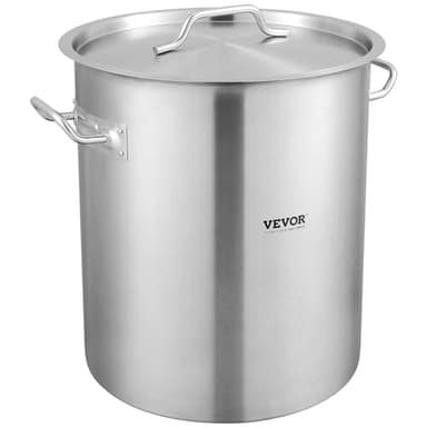 VEVOR Stainless Steel Stockpot, 42 Quart Large Cooking Pots, Cookware Sauce Pot with Strainer, Lid, and Handle, Heavy Duty Commercial Grade Stock Pot, Sanding Treatment, for Large Groups Events Silver - Image 9