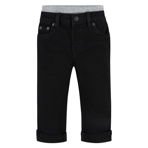 Levi's Baby Boys' Straight Fit Jeans, Black Stretch, 12M - Image 1