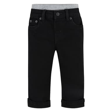 Levi's Baby Boys' Straight Fit Jeans, Black Stretch, 12M - Image 1