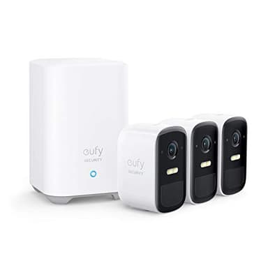 eufy Security, eufyCam 2C 3-Cam Kit, Security Camera Wireless Outdoor, Home Security System, HomeKit Compatibility, 1080p HD, IP67, Night Vision, Motion Only Alert, No Monthly Fee - Image 1