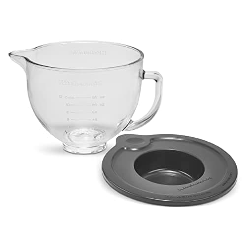 KitchenAid 5 Quart Tilt-Head Glass Bowl with Measurement Markings & Lid - KSM5GB - Image 1