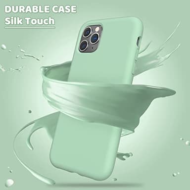 OuXul Designed for iPhone 11 Pro Max Case, Slim Liquid Silicone Case Compatible with iPhone 11 Pro Max 6.5 Inch, Full Body Microfiber Lining Protective Case (Tea Green) - Image 4