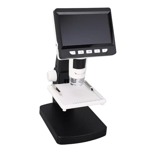 Digital Microscope, 1080P 2MP HD LCD Screen 50-1000X Magnifier Camera with 8 LED Lights, 32GB SD Card - Model DM4 Lite, for Circuit Board Inspection, Jewelry Examination - Image 1