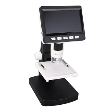 Digital Microscope, 1080P 2MP HD LCD Screen 50-1000X Magnifier Camera with 8 LED Lights, 32GB SD Card - Model DM4 Lite, for Circuit Board Inspection, Jewelry Examination - Image 1