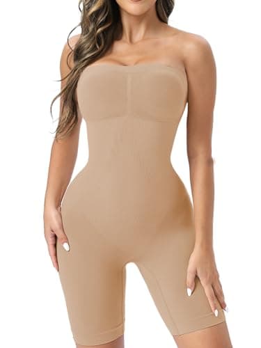Ellareese Strapless Shapewear Bodysuit Butt Lifter Body Shaper for Women Under Dress Tummy Control full Body Shapewear - Image 1