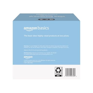 Amazon Basics Tall Kitchen Drawstring Trash Bags, Clean Fresh Scent, 13 Gallon, 80 Count (Previously Solimo) - Image 2