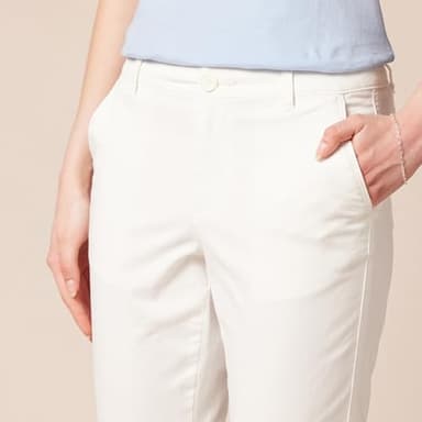 Amazon Essentials Women's Mid-Rise Slim-Fit Stretchy Cropped Tapered Leg Khaki Dress Pants (Available in Plus Size), White, 6 - Image 4