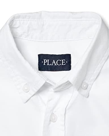 The Children's Place,boys,Short Sleeve Oxford Shirt,White,Medium - Image 3