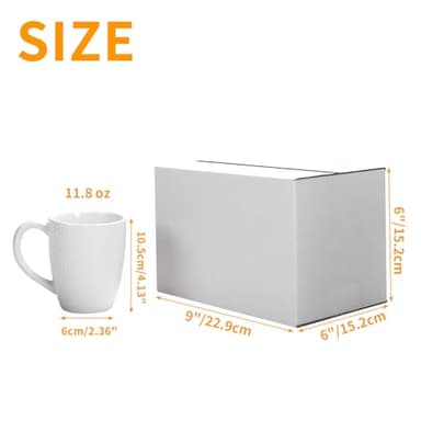 PETAFLOP 9x6x6 Shipping Boxes Set of 25, Small White Cardboard Mailer Box for Packing, Mailing, Business,DIY - Image 2