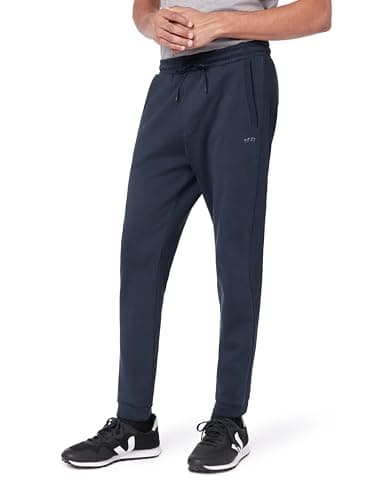 BOSS Hadiko Curved Logo Cuffed Sweatpants Dark Blue - Image 1