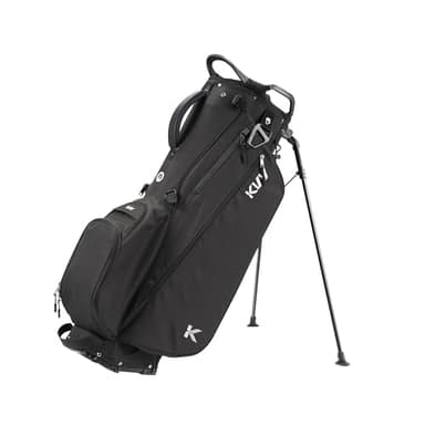 KVV Lightweight Golf Stand Bag with 7 Way Full-Length Dividers, 5 Zippered Pockets, Automatically Adjustable Dual Straps，Elegant Design(Black) - Image 1