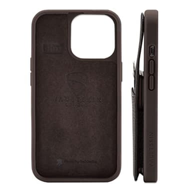 Vaultskin Eton Armour iPhone Leather Wallet Case. Slim Card Holder (iPhone 13 Pro, Brown Matt) - Image 3