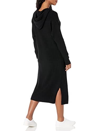 The Drop Women's Claudia Cuddle Hoodie Midi Dress, Black, M - Image 2