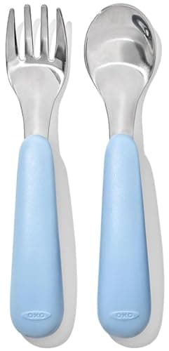 OXO Tot Fork and Spoon Set - Dusk - Image 1