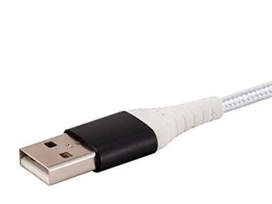 Monoprice USB 2.0 Type-C to Type-A Charge & Sync Cable - Kevlar/Nylon-Braid, 3 Feet, White - AtlasFlex Series - Image 4