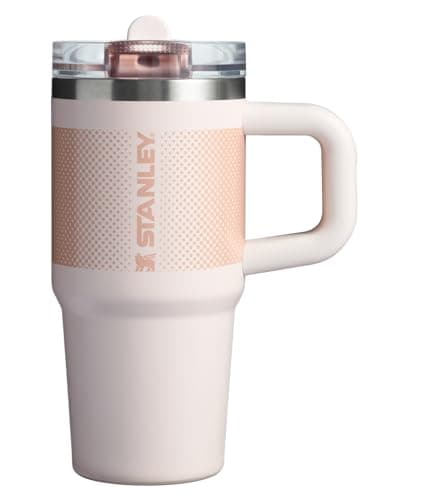 Stanley Quencher ProTour Flip Straw Tumbler with Leakproof Lid 14 oz | Built-In Straw and Handle | Cup Holder Compatible for Travel | Insulated Stainless Steel Cup | BPA-Free | Rose Quartz Fade - Image 1
