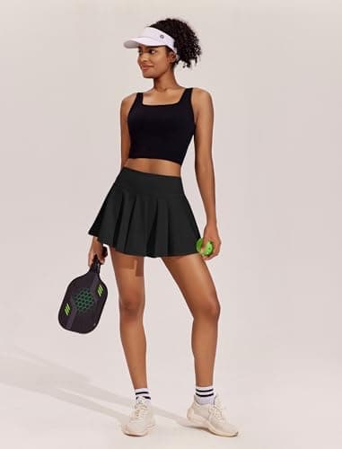 PINSPARK Womens Tennis Skirt Pleated Athletic Skirts with Pockets Shorts High Waisted Golf Skort for Workout Pickleball - Image 6