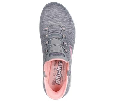 Skechers Sport Women's Women's Hands Free Slip-INS Summits-Everyday Set Sneaker, GYCL=Grey/Coral, 11 Wide - Image 3
